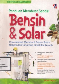 Panduan Membuat Sendiri Bensin & Solar