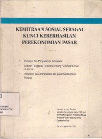 Kemitraan Sosial Sebagai Kunci Keberhasilan Perekonomian Pasar