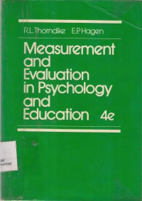 Measurement and Evaluation in Psychology and Education 4e