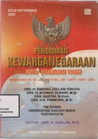 Pendidikan Kewarganegaraan 
Untuk Perguruan tinggi