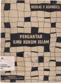 Pengantar ilmu hukum islam