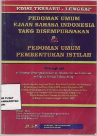 Pedoman Umum Ejaan Bahasa Indonesia Yang Disempurnakan & Pedoman Umum