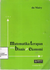 Matematika Terapan untuk Bisnis dan Ekonomi