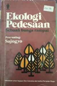 Ekologi Pedesaan: sebuah bunga rampai