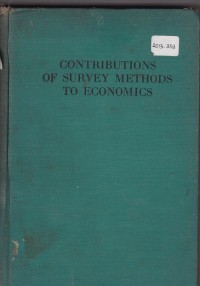 Contributions of Survey Methods to Economics