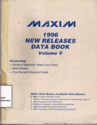 Maxim 1996 New Releases Data Book Volume V