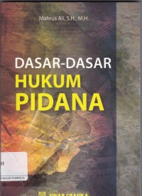 Dasar-Dasar Hukum Pidana