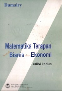 Matematika Terapan Untuk Bisnis Dan Ekonomi