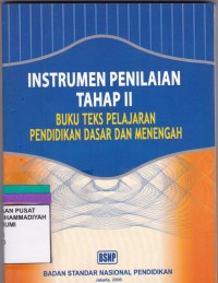 Instrumen Penilaian Tahap II: Buku Teks Pelajaran Pendidikan dasar dan Menengah