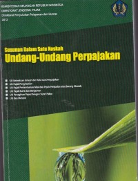 Susunan dalam Satu Naskah Undang-undang Perpajakan