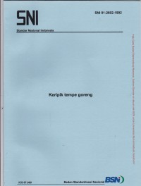 Keripik Tempe Goreng: SNI 01-2602-1992
