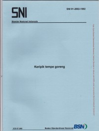 Keripik Tempe Goreng: SNI 01-2602-1992