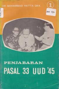 Penjabaran Pasal 33 UUD 45