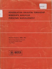 Pendekatan Analitik terhadap Beberapa Masalah Personel Management