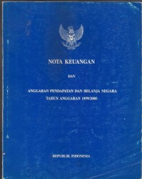 Nota Keuangan dan Anggaran Pendapatan dan Belanja Negara