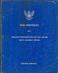 Nota Keuangan dan Anggaran Pendapatan dan Belanja Negara