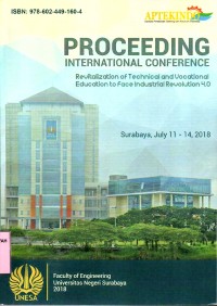 Proceedings international conference : revitalization of technical and vocational education to face industrial revolution 4.0