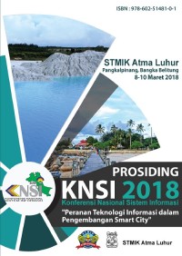 Prosiding konferensi nasional sistem informasi 2018 : peranan teknologi informasi dalam pengembangan smart city