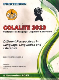 Proceeding Colalite 2013 Conference On Language, Linguistics & Literature