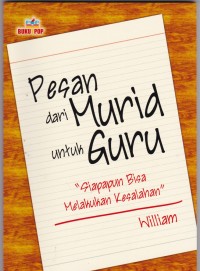 Pesan dari Murid untuk Guru: Siapapun bisa Melakukan Kesalahan