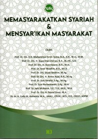 Masyarakat Syariah & Mensyar’ikan Masyarakat