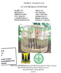 Modul Usaha Tani 
Ayam Buras intensif