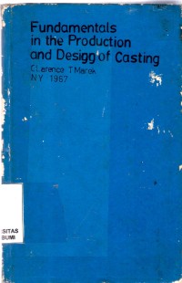 Fundamentals In the Production and Desigg Of Casting