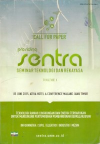 Call For Paper Prosiding Sentra Seminar Teknologi Dan Rekayasa Volume 1