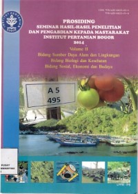 Prosiding Seminar Hasil-Hasil Penelitian Dan Pengabdian Kepada Masyarakat Institut Pertanian Bogor