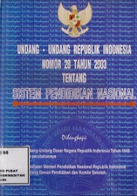 UUD No 20 Tahun 2003 Tentang Sistem Pendidikan Nasional