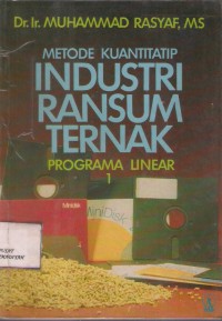 Metode Kuantitatip Industri Ransum Ternak : program linear 1