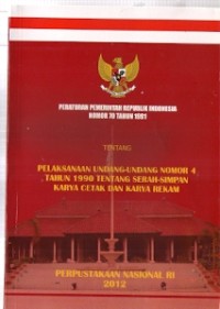 Peraturan Pemerintah Republik Indonesia Nomor 70 Tahun 1991