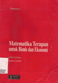 Matematika Terapan Untuk Bisnis dan Ekonomi Edisi Kedua