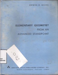 Elementary Geometry From An Advanced Standpoint