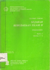 Sejarah Kebudayaan Islam II Buku II Modul 4-6