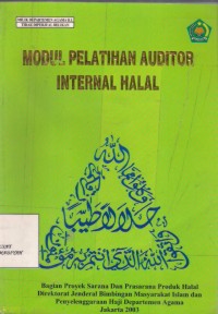 Modul Pelatihan Auditor Internal Halal