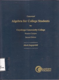 Customized Algebra For College Students For Cuyahoga Community College Western Campus