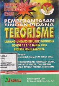 Pemberantasan Tindak Pidana Terorisme