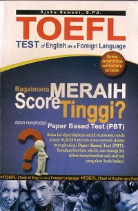 Toefl Test Of English As A Foreign Language