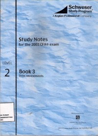 Study Notes For The 2003 cfa Exam Level 2 Book 3 Debt Investments