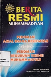 Berita Resmi Muhammadiyah : pedoman amal usaha kesehatan pedoman perguruan tinggi muhammadiyah