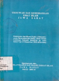 Ukhuwah Dan Kebersamaan Umat Islam Jawa Barat