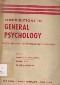 Contributions To General Psychology : selected readings for introductory psychology