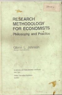 Research Methodology For Economists : philosophy and practice