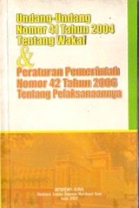 Undang-Undang Nomor 41 Tahun 2004 Tentang Wakaf