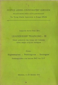 Kumpulan Kertas Kerja Dari Leadership Training - III