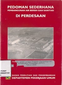 Pedoman Sederhana Pembangunan Air Bersih Dan Sanitasi Di Pedesaan