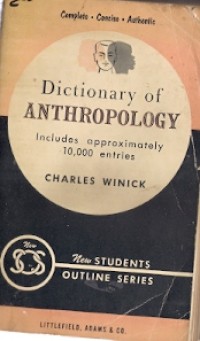 Dictionary Of Anthropology