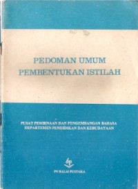 Pedoman Umum Pembentukan Istilah