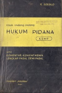 Kitab Undang-Undang Hukum Pidana